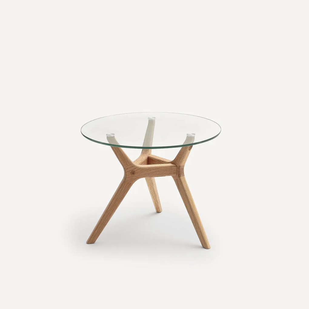 Salontafel in eikenhout Ø50 cm, Maricielo