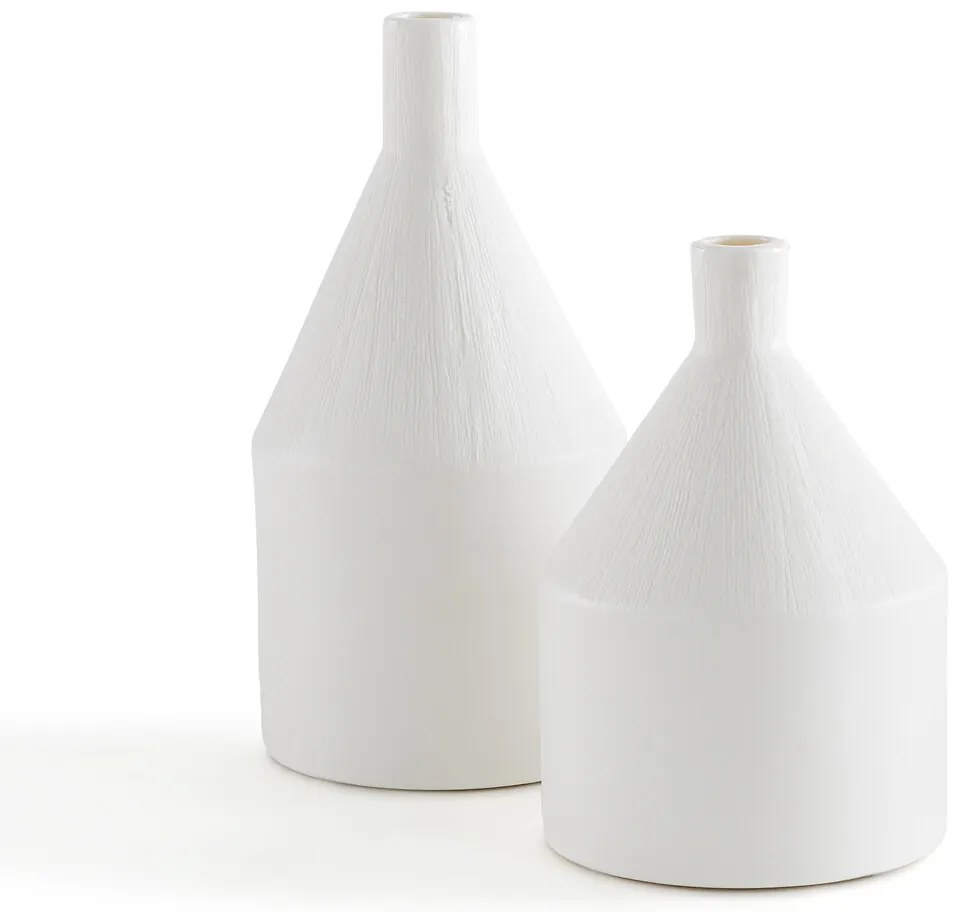 Set van 2 decoratieve vazen in keramiek H16/21cm,Arina