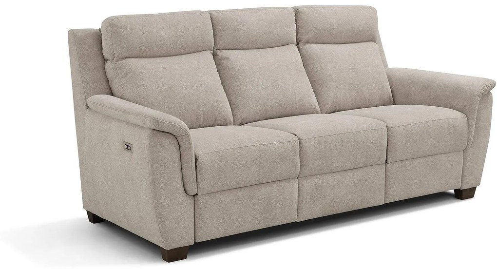 Goossens Excellent Bank Vlore bruin, stof, 3-zits, stijlvol landelijk