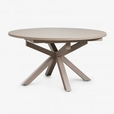 Barces Uitschuifbare Aluminium Tuin Tafel 145-200x145 Cm Moka Bruin - Sklum