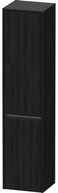 Duravit Ketho.2 Hoge kast 40x36x176cm 2 Linksdraaiende deuren Spaanplaat Eiken (zwart) Mat K21329L16160000