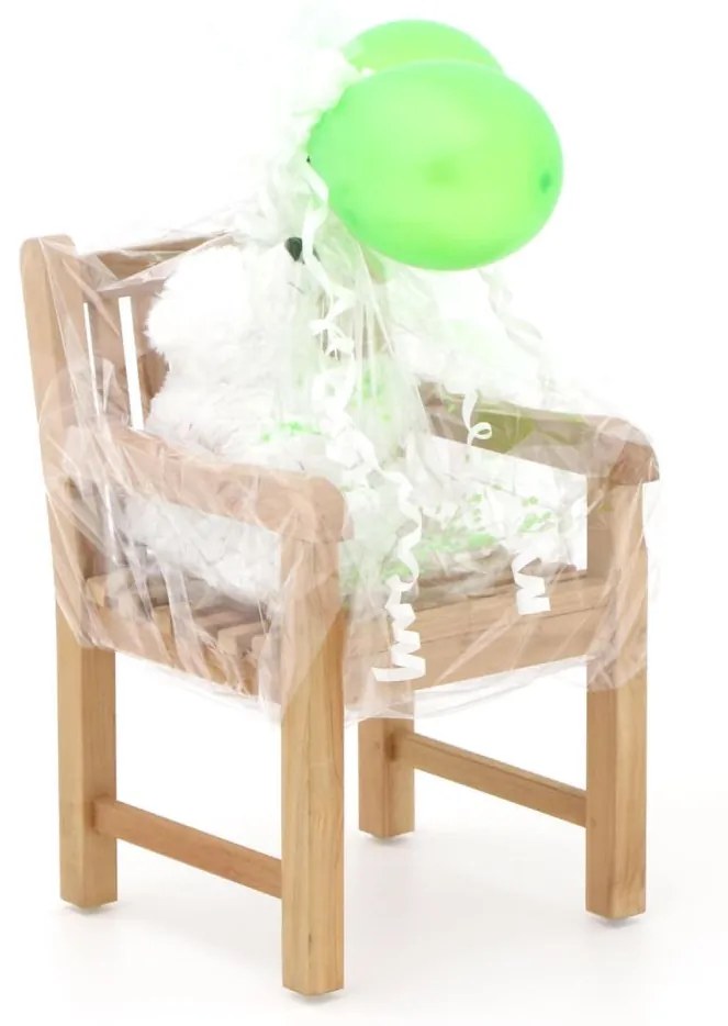 Kinder tuinstoel 35x40x56cm/KiKabeer Groot 30cm wit