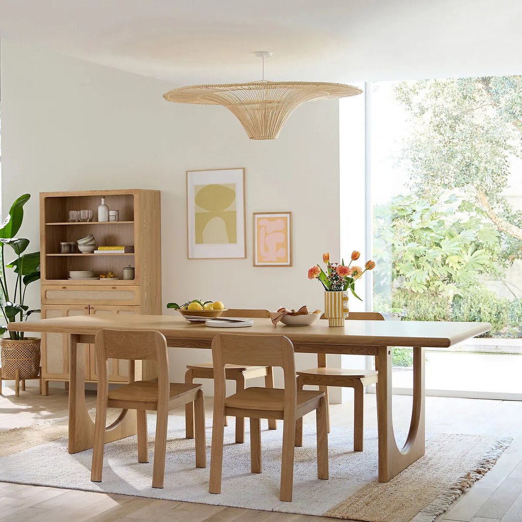8/10 plaats eiken eettafel Douve