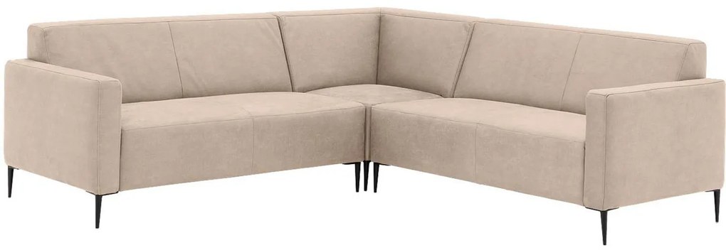 Goossens Key West beige, micro leer, 2,5-zits, modern design
