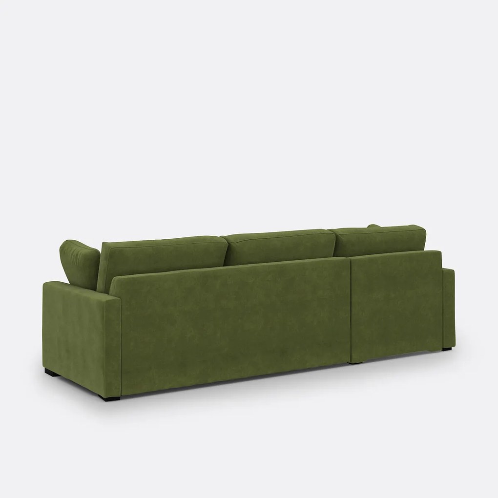 Hoekbank, omvormbaar, 4-zits, fluweel, Comfort Bultex®, TIMOR