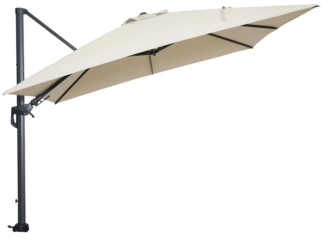 Garden Impressions Hawaii zweefparasol 300x300 cm - frame carbon black - doek ecru