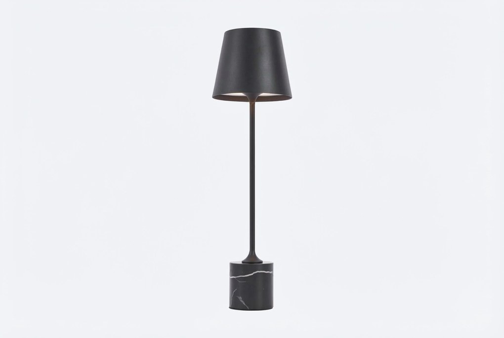 Moderne Tafellamp Zwart Incl. LED Dimbaar IP Oplaadbaar - Topi Grijs