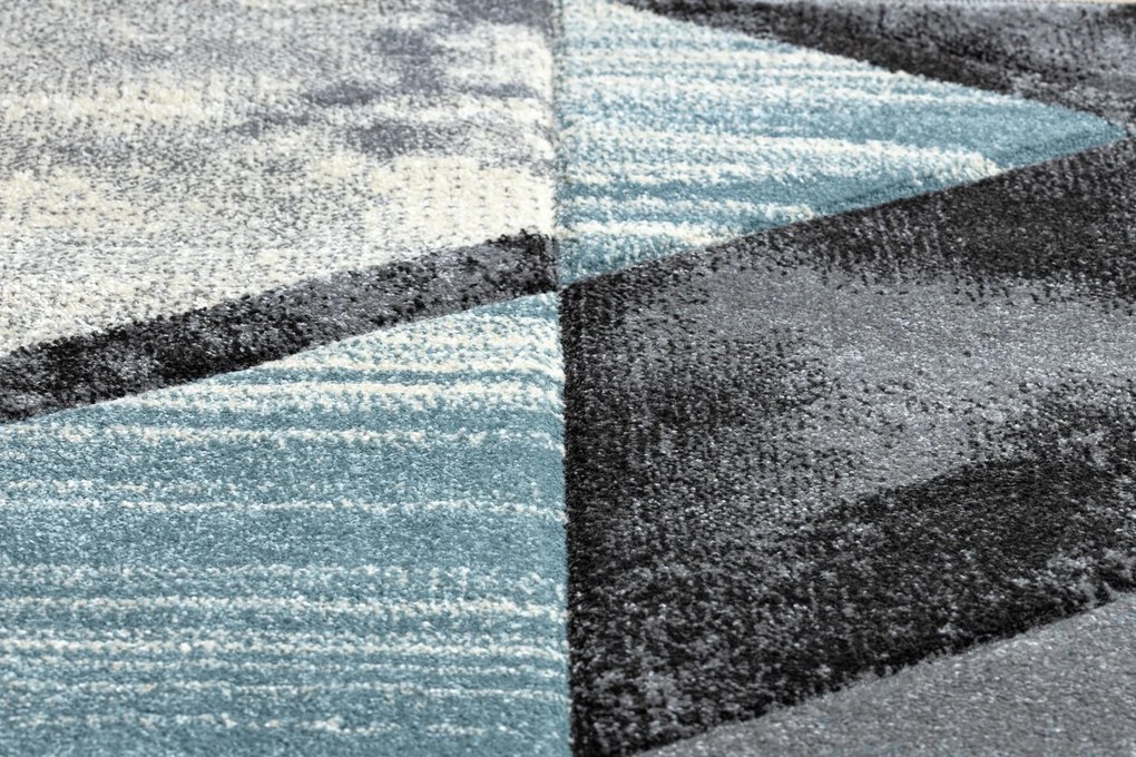 Tapijt ALTER Wet Geometrisch, drieho , trapeze blauw
