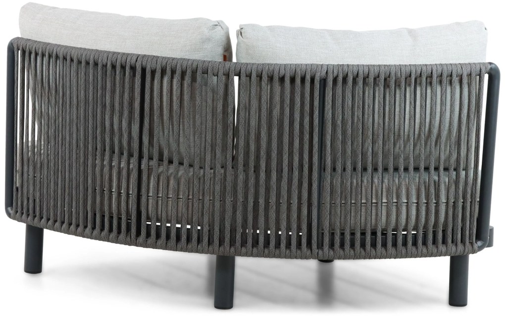 Hoek loungeset 5 personen Aluminium/rope Grijs  Santika Furniture Santika