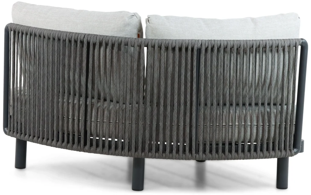 Hoek loungeset 5 personen Aluminium/rope Grijs  Santika Furniture Santika