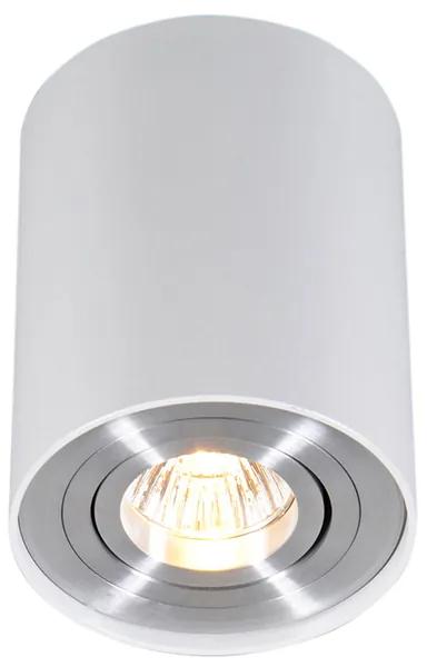 Smart opbouwSpot / Opbouwspot / Plafondspot wit en staal kantelbaar incl. Wifi GU10 - Rondoo up Modern GU10 Scandinavisch Binnenverlichting Lamp