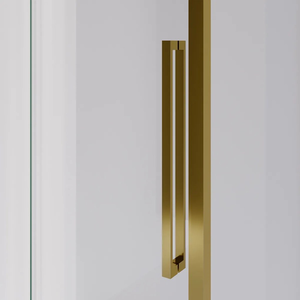 Brauer Season douchecabine met schuifdeur 140x100cm messing