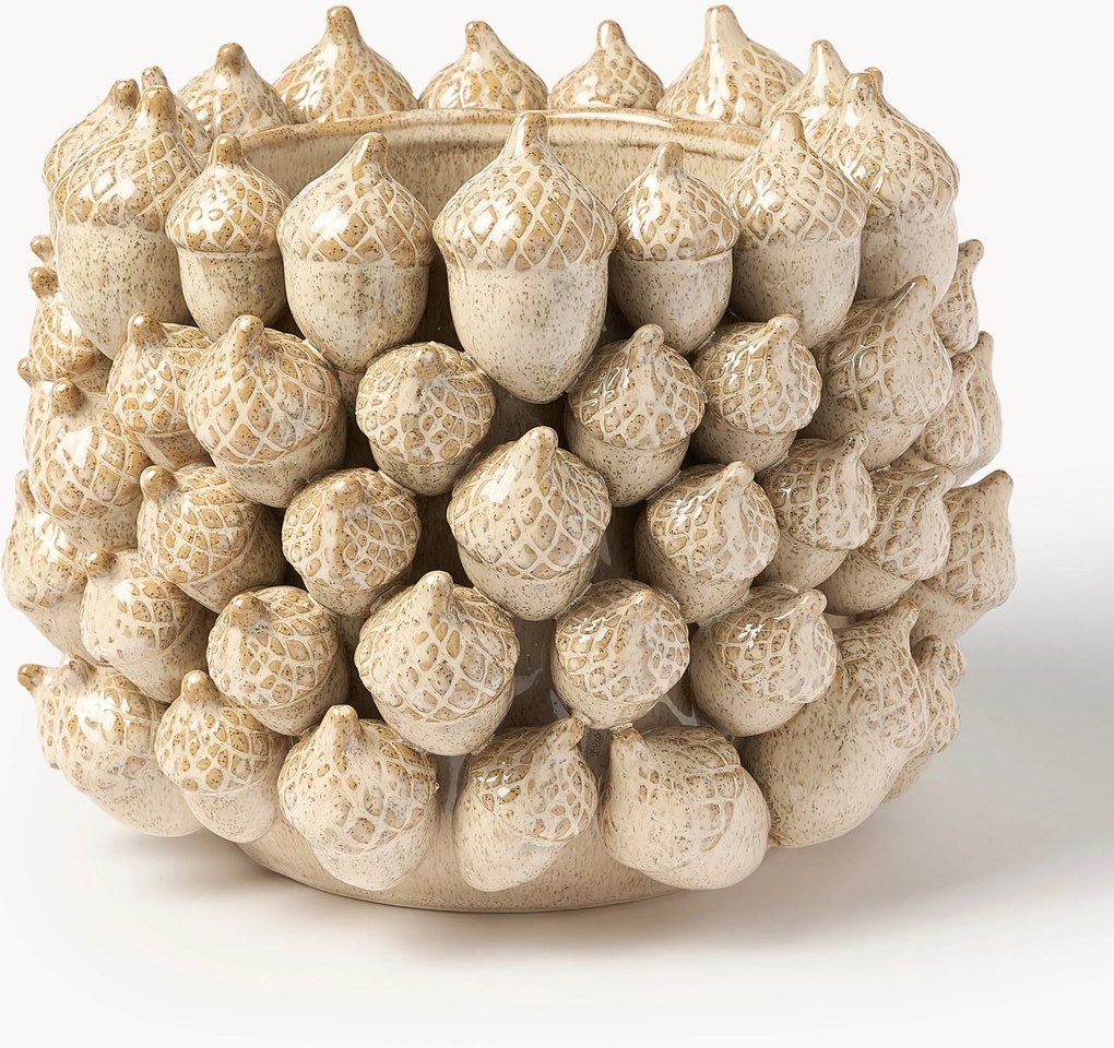 Gedekte pot Lelly met glazuur, H 23 cm