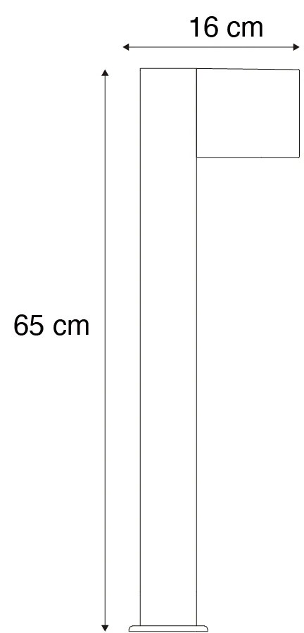 Moderne staande buitenlamp aluminium met hout print 65cm IP44 - Baleno Modern E27 IP44 Buitenverlichting