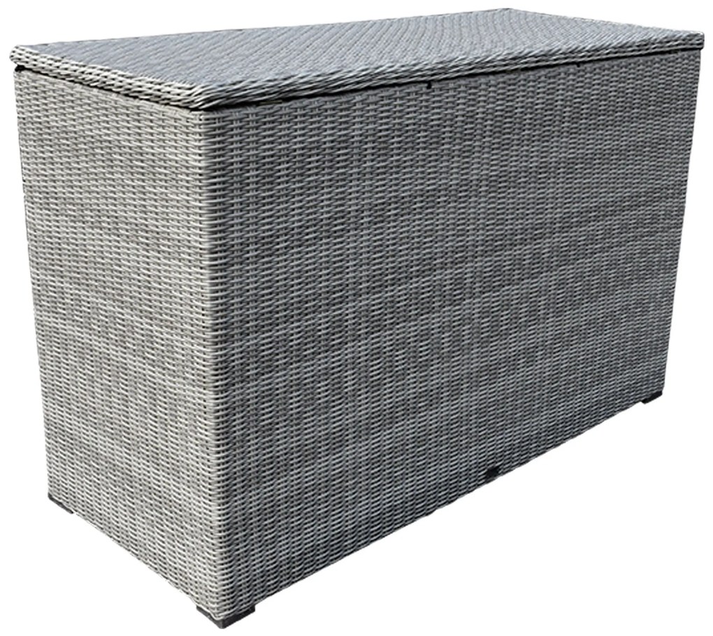 Kussenbox groot 167x70xH106 cm wit grijs
