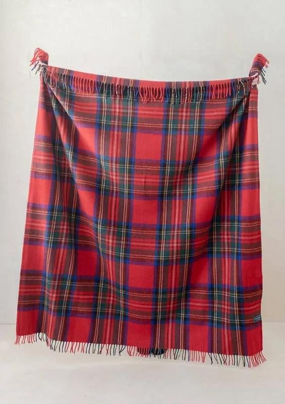 The Tartan Blanket Company - Plaid Recycled Wol - Rood
