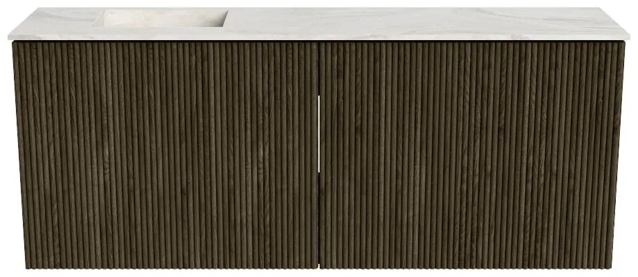 Mondiaz Joya DLux 100cm toiletmeubel shadow met wastafel faye links zonder kraangat ostra
