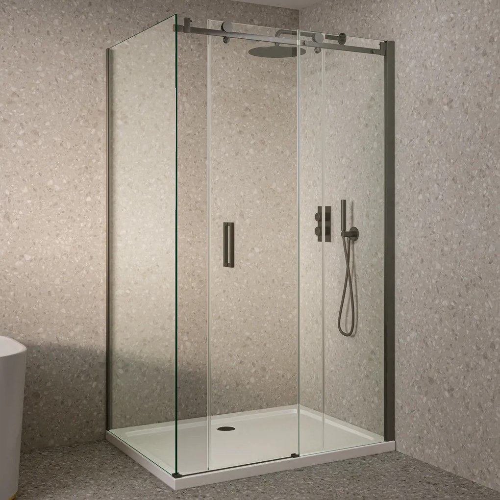 Saniclear Supreme glaswand voor zijwand 100cm