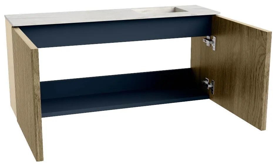 Mondiaz Joya DLux 90cm toiletmeubel dusk met wastafel faye rechts 1 kraangat ostra