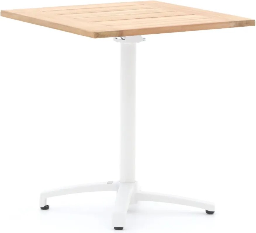 Inklapbare tafel Bellagio  | Vierkant  | Tuintafel Teakhout | 70x70cm | 2 personen | Kees Smit Tuinmeubelen