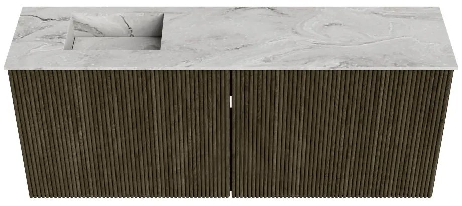 Mondiaz Joya DLux 100cm toiletmeubel shadow met wastafel faye links 1 kraangat glace