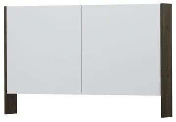 INK SPK3 Spiegelkast - 120x14x74cm - 2 deuren - dubbelzijdige Spiegel - open planchet - schakelaar en stopcontact - MDF Fineer Charcoal 1110274