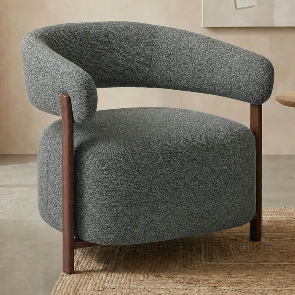 Groene Fauteuil Met Ronde Rugleuning