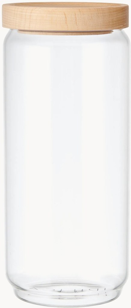 Glazen voorraadpot Idilica met beukenhout lepel