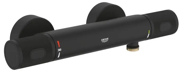 GROHE Grohtherm 1000 Performance Douchemengkraan - 2 gats - thermostatisch - phantom black 34827kf0