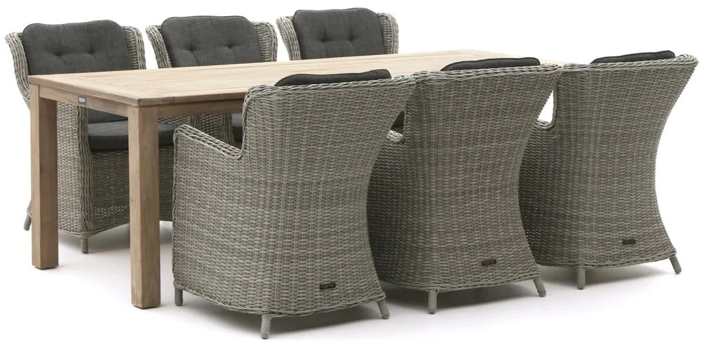 Intenso Milano/ROUGH-S 220cm dining tuinset 7-delig