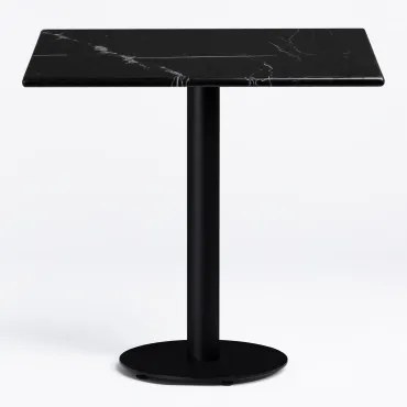 Vierkante Bar Tafel Van Rocher Marmer Zwart Marmer & ~60 Cm - Sklum