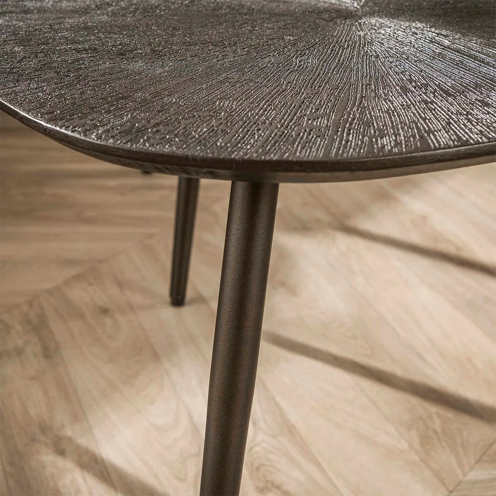 Salontafel Set Organische Vorm Brons - 79 X 59cm.