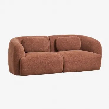 2-delige Modulaire Bank In Chenille Coquette Chenille Roestbruin - Sklum