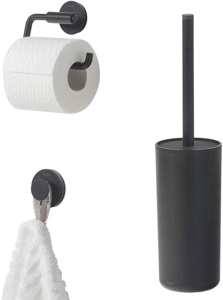 Tiger Urban toiletaccessoires set 3-delig vrijstaand Zwart