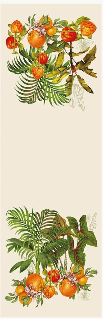Linnen tafelloper Vintage Garden Naturel