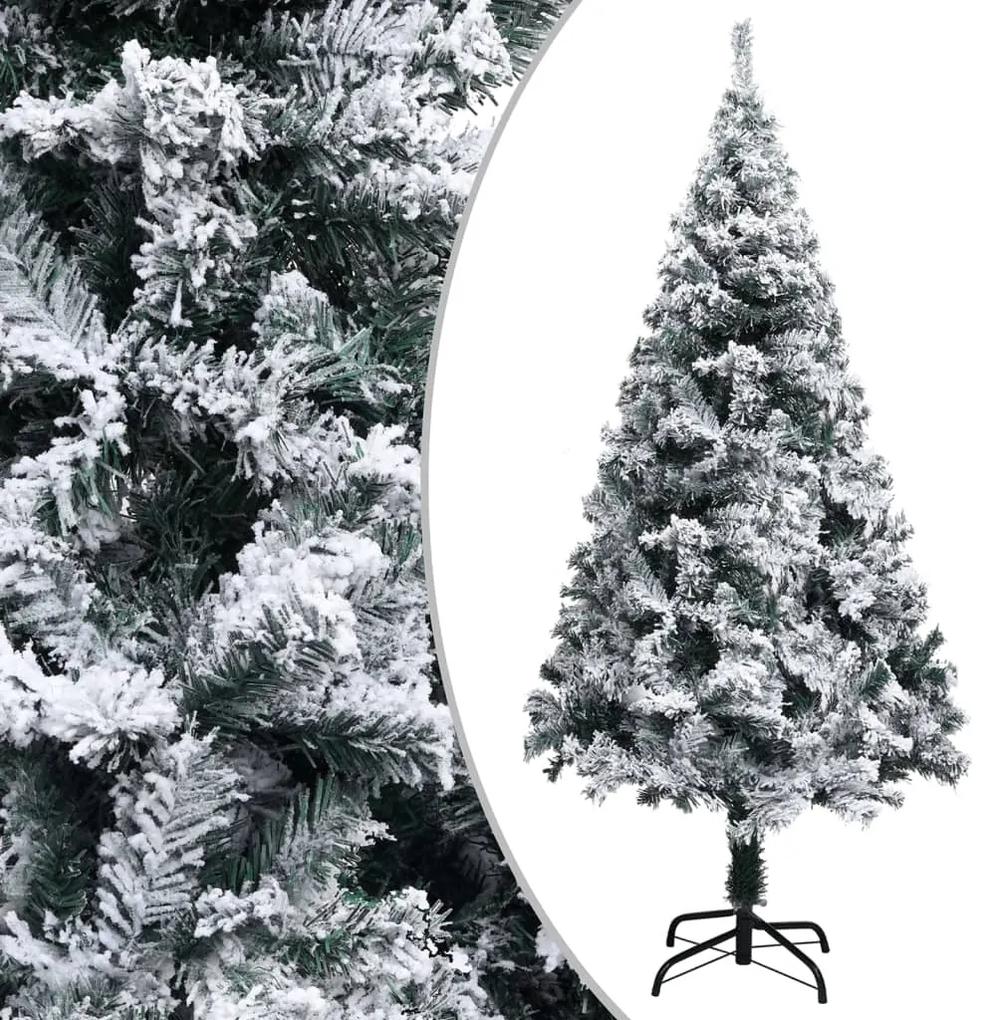 vidaXL Kunstkerstboom met LED's en kerstballen 180 cm PVC groen
