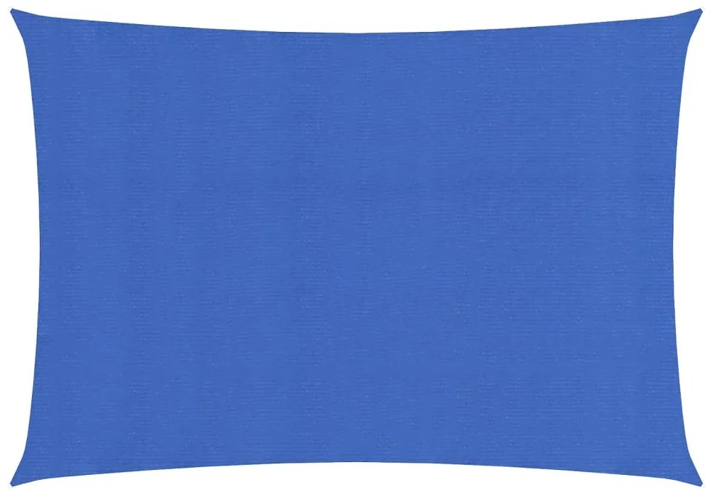 vidaXL Zonnezeil 160 g/m² 2x4,5 m HDPE blauw