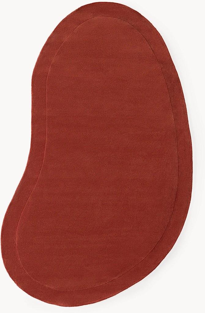 Handgetuft wollen vloerkleed Kadey in organische vorm