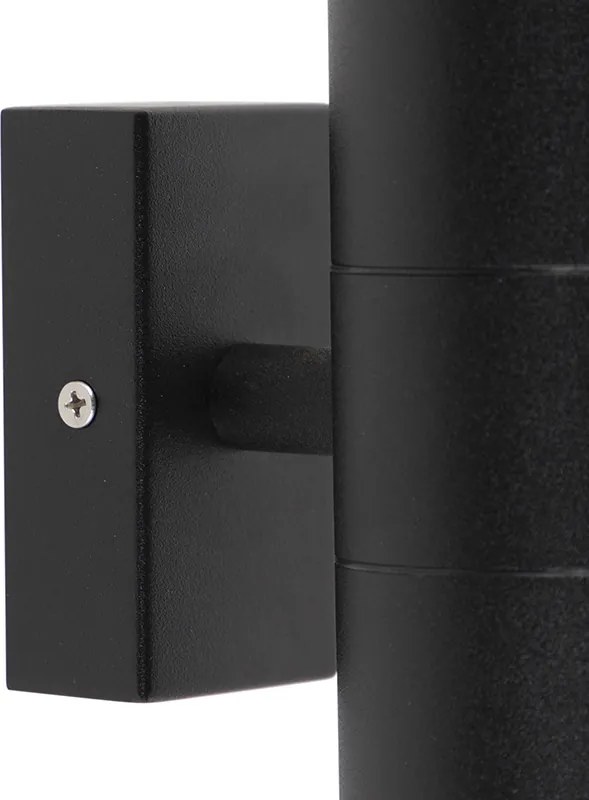 Smart buitenwandlamp zwart IP44 incl. 2 wifi GU10 - Duo