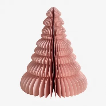 Kerstboom Van Papier Noelle Roze & ↑24 Cm - Sklum