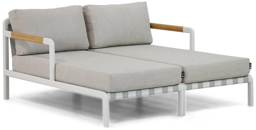 Chaise Loungeset Aluminium Wit Coco Avellino