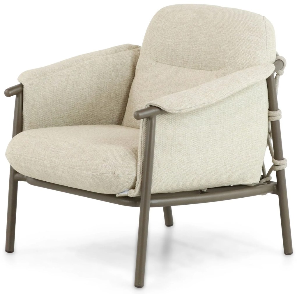Tuinstoel Aluminium Taupe-naturel-bruin 4 Seasons Outdoor Ezra