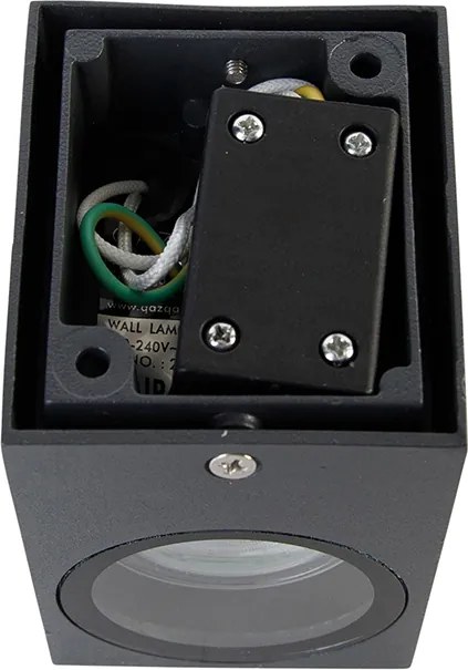 Moderne wandlamp donkergrijs IP44 - Baleno