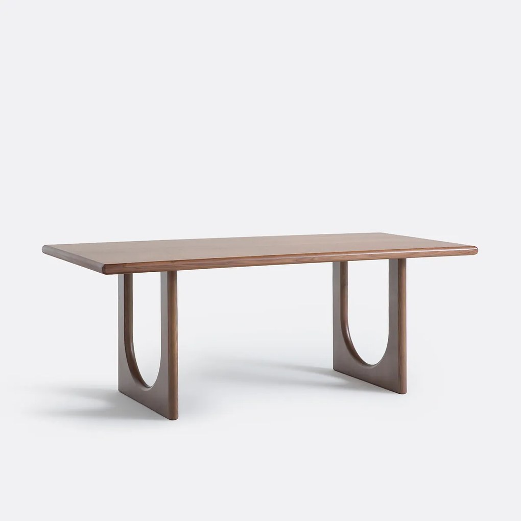 Eettafel, walnootfineer, 6 tot 8 couverts, DOUVE