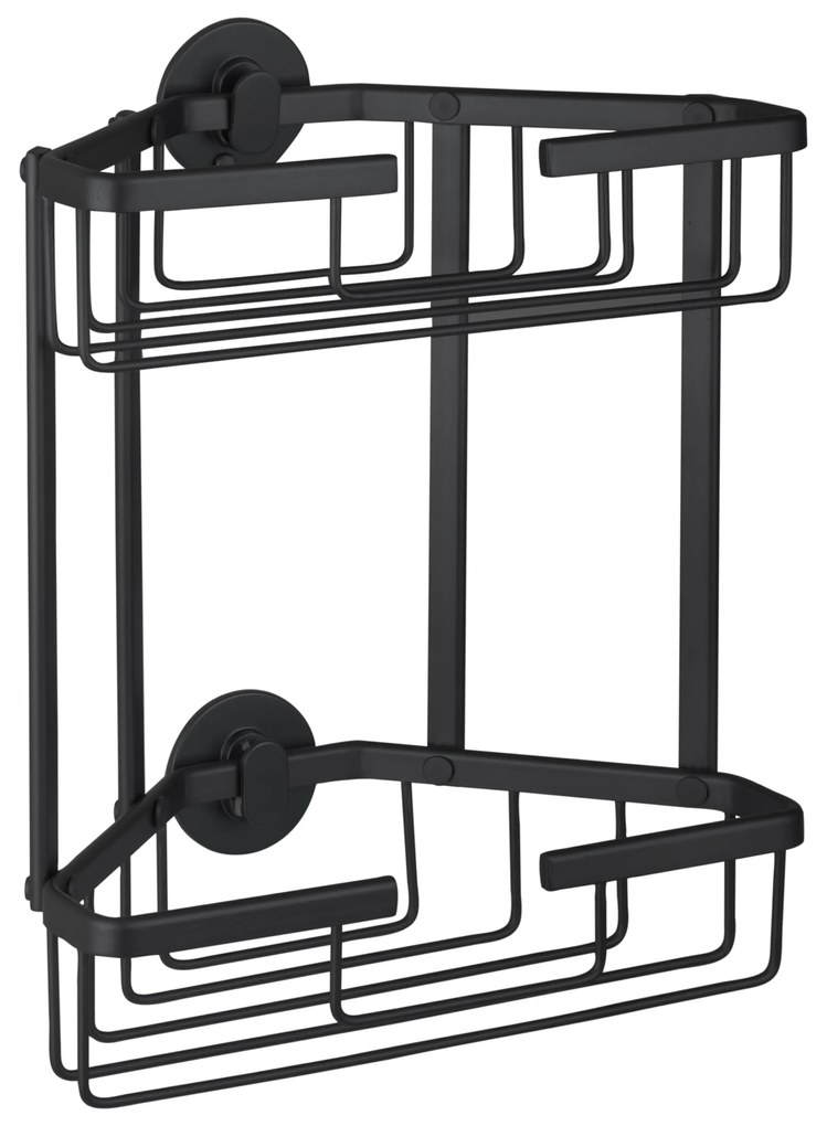 Differnz doucherek dubbel hoekmodel 25cm zwart