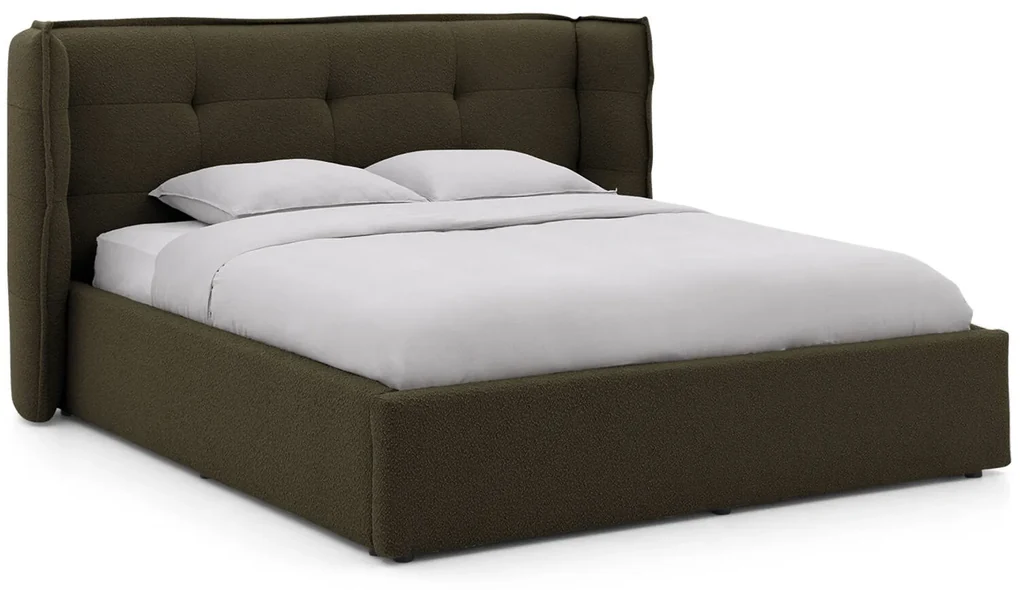Goossens Gestoffeerd Bedframe Canon, 140 x 200 cm met storage, met 2x lattenbodem