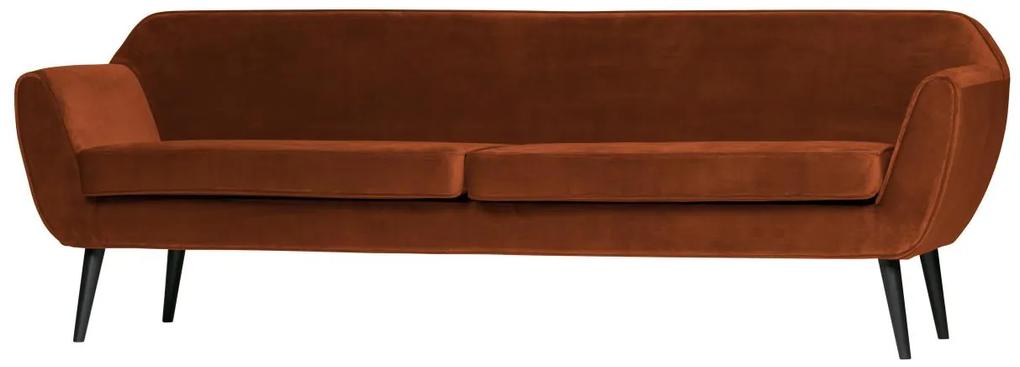 Woood Rocco xl sofa 230 cm fluweel roest - Katoen polyester - Velvet - Woood - Velours Fluweel