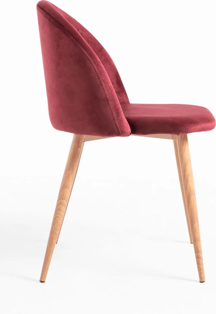 Set 4 fluwelen Vint Stoelen