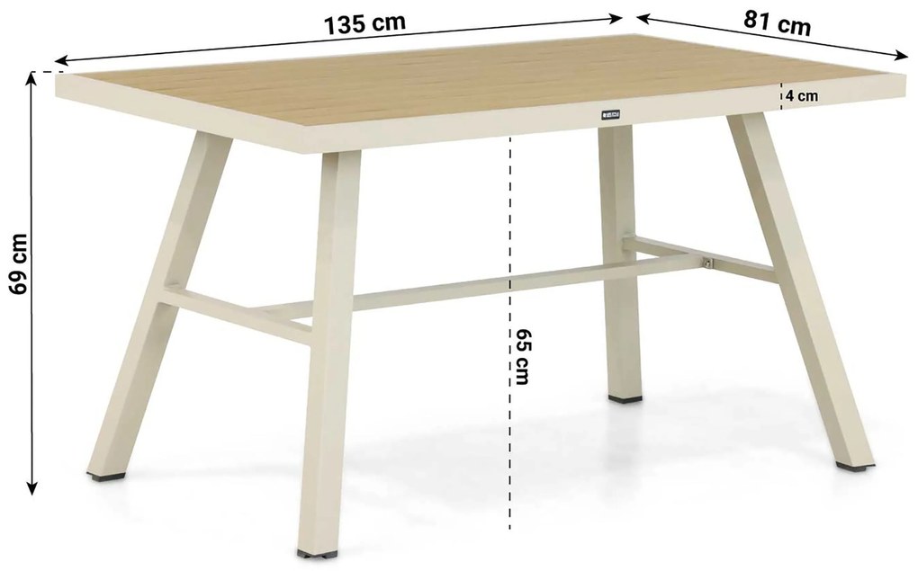 Dining Loungeset 6 personen Aluminium Taupe Lifestyle Garden Furniture Terrasso
