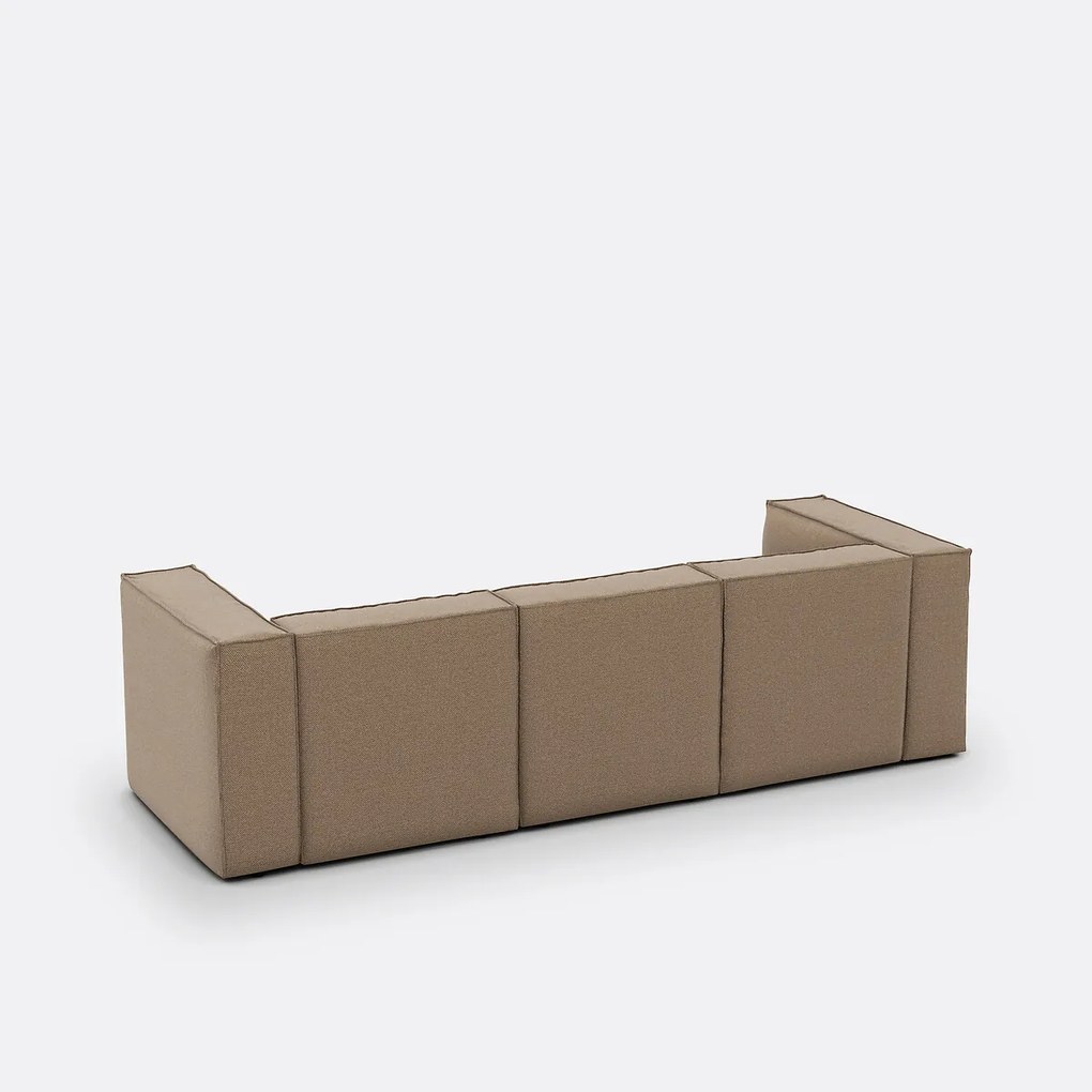 Modulaire zetel, 3-zit, getextureerde stof, Seven